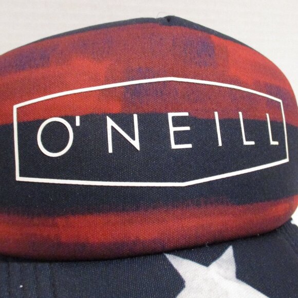 O'Neill Stars Men Snapback Red White Blue Graphic Outdoors Flag Hat Cap - Picture 2 of 9